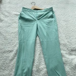 Zara turquoise color straight pants. Size US 2